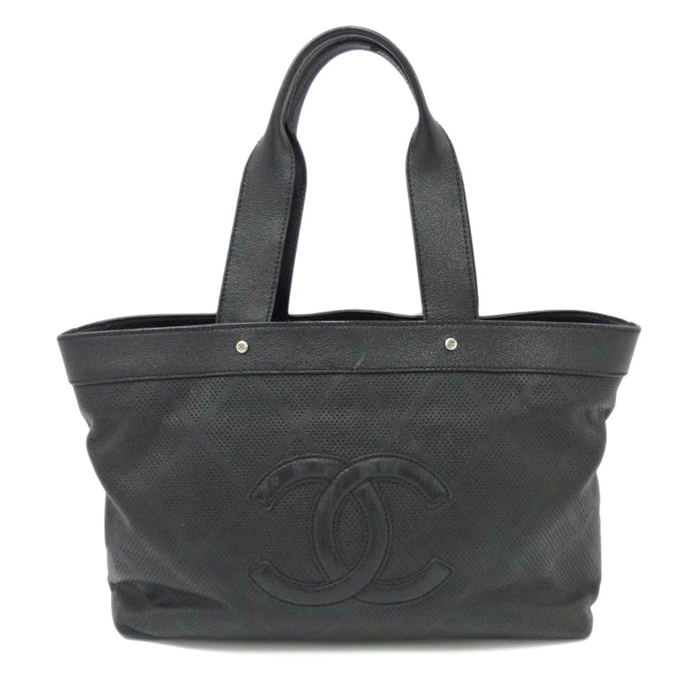 Chanel Punching Tote Bag Black